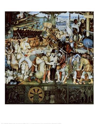 Disembarkation of the Spanish at Veracruz by Diego Rivera