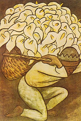 El Vendedora De Alcatraces by Diego Rivera