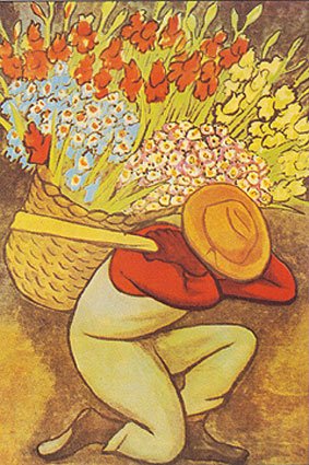 El Vendedora De Flores by Diego Rivera