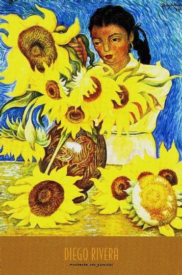 Muchacha con Girasoles by Diego Rivera