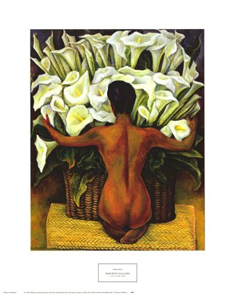 Nude with Calla Lilies by Diego Rivera