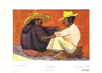 Pareja Indigena  by Diego Rivera