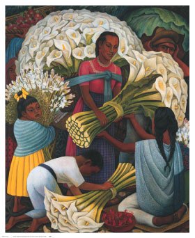 The Flower Vendor by Diego Rivera