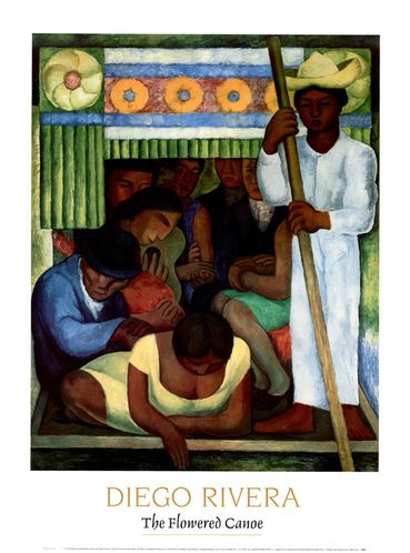 The Flowered Canoe by Diego Rivera