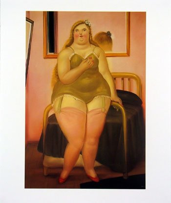 La Cama II by Fernando Botero